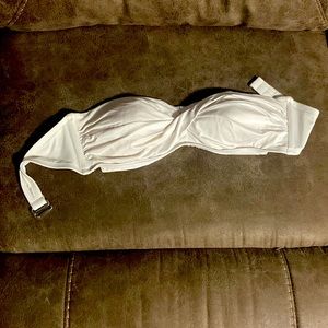 Basic white bathing suit top